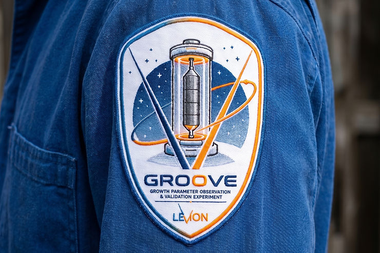 GROOVE mission patch on a Levion flight suit